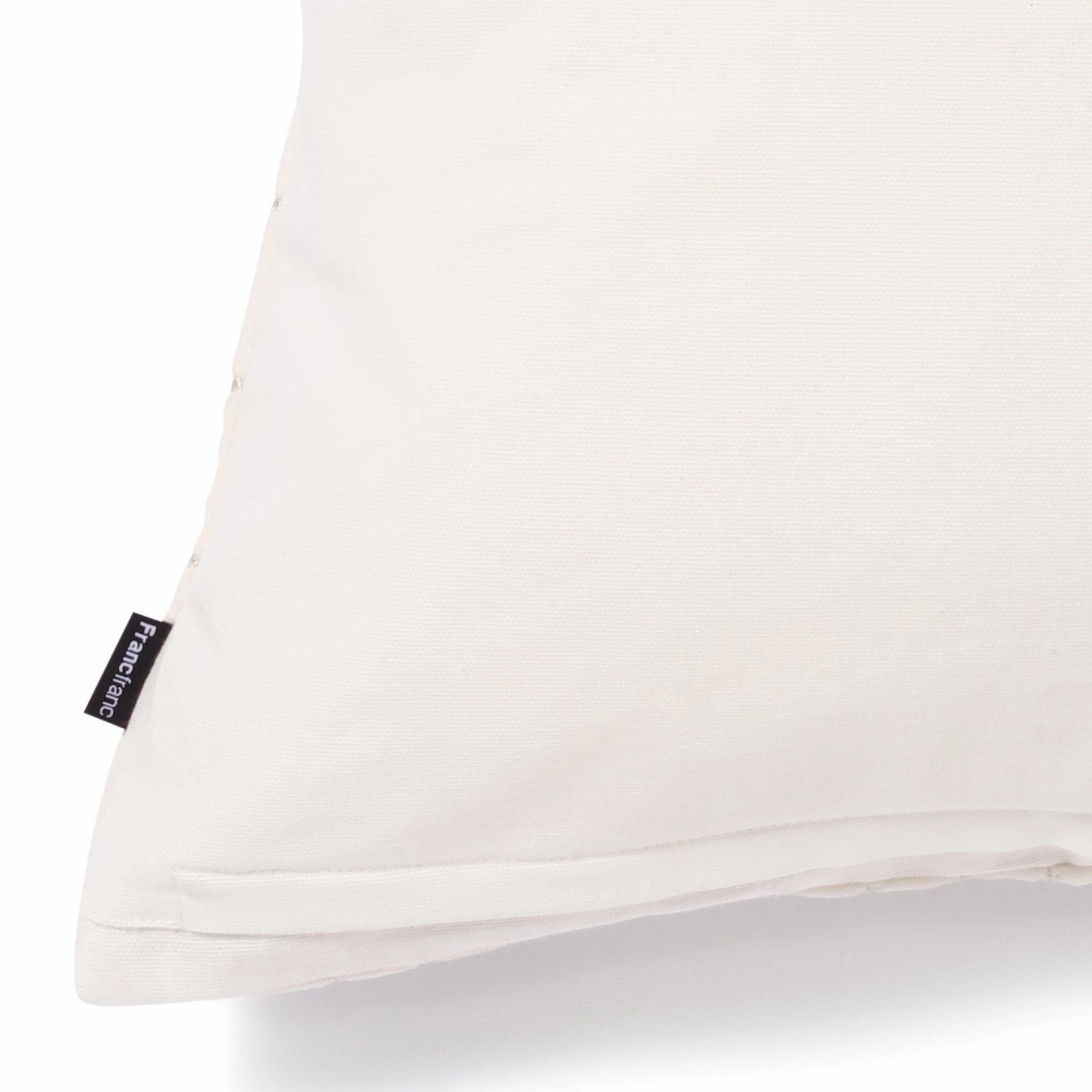 Velvet Frame Cushion Cover 450 X 450 White X Silver