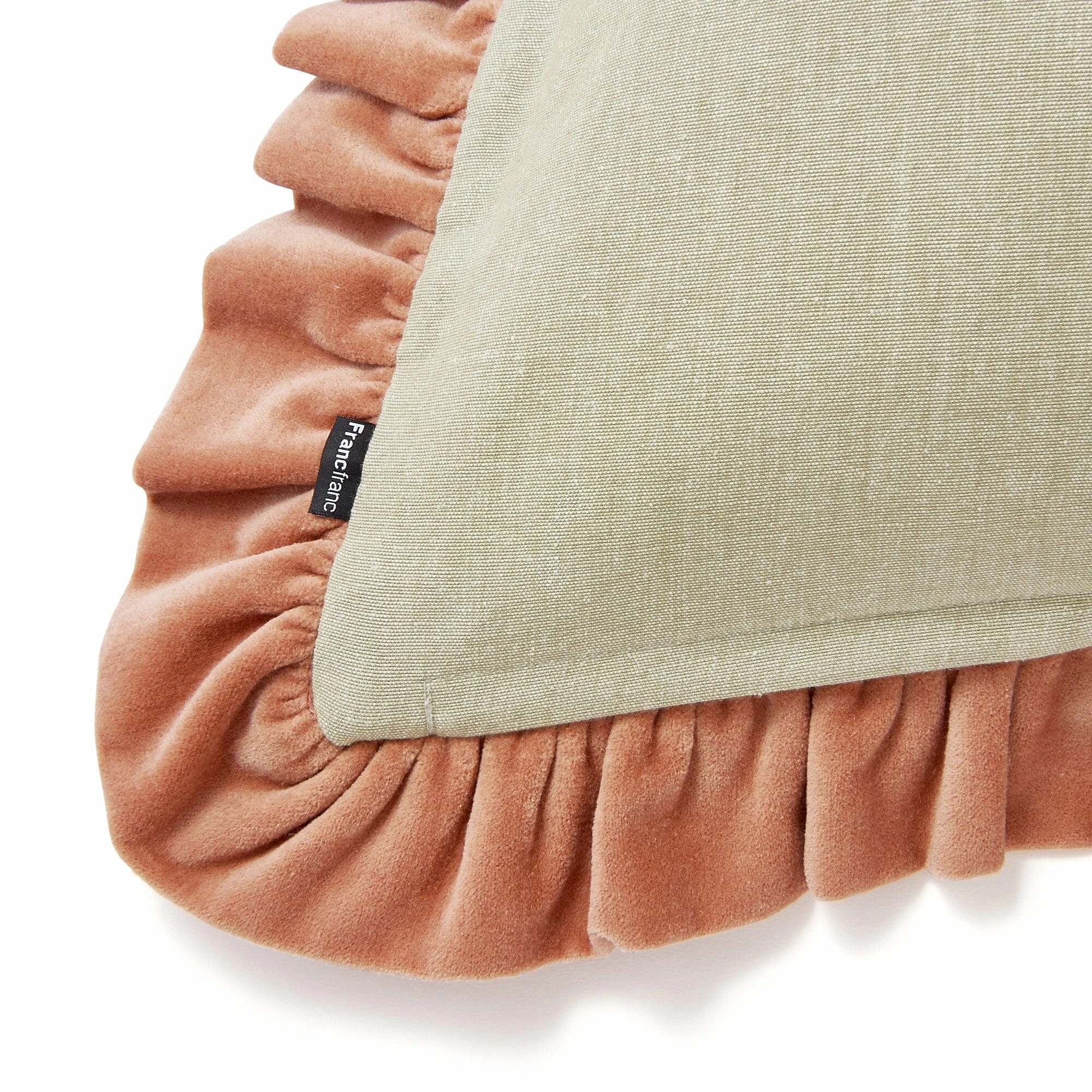 Velvet Frill Cushion Cover 450 X 450 Pink