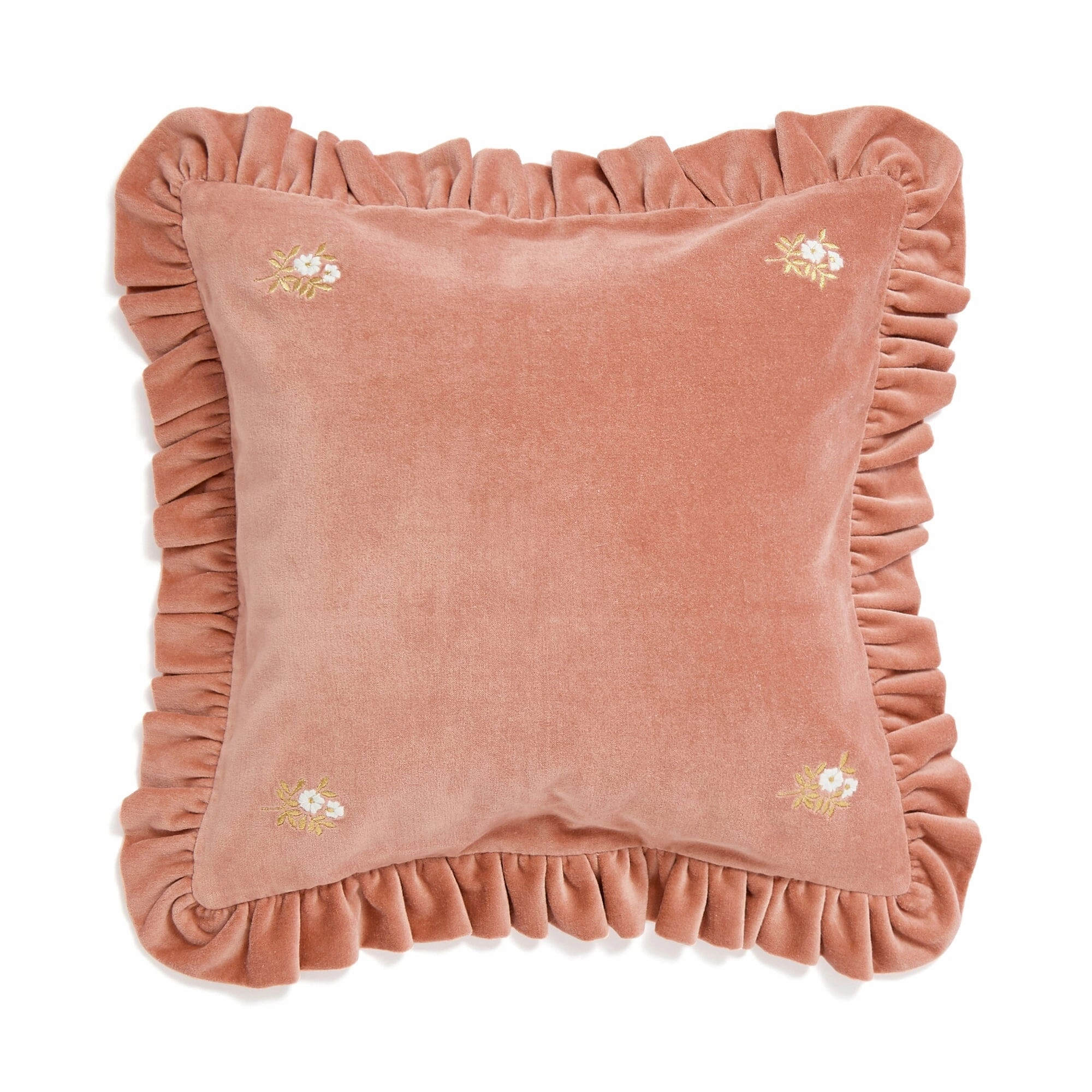 Velvet Frill Cushion Cover 450 X 450 Pinkbedding sets ,throw blankets 