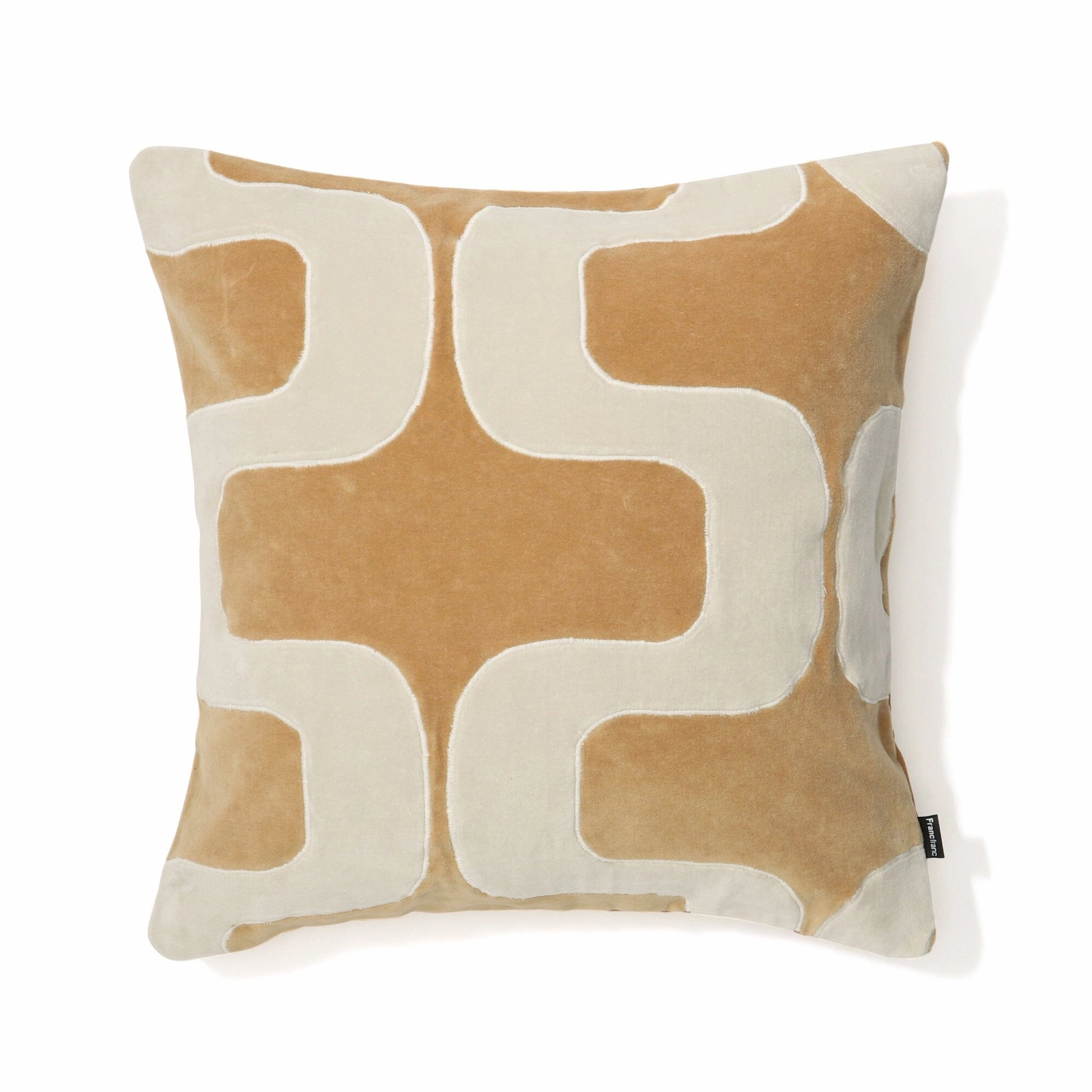 Velvet Geome Cushion Cover 450 X 450 Ivory X Beigebedding sets ,throw blankets 