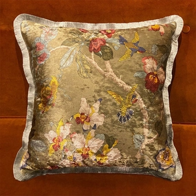 Velvet Oriental Garden Throw Cushionhome decoration ,modern home decor 