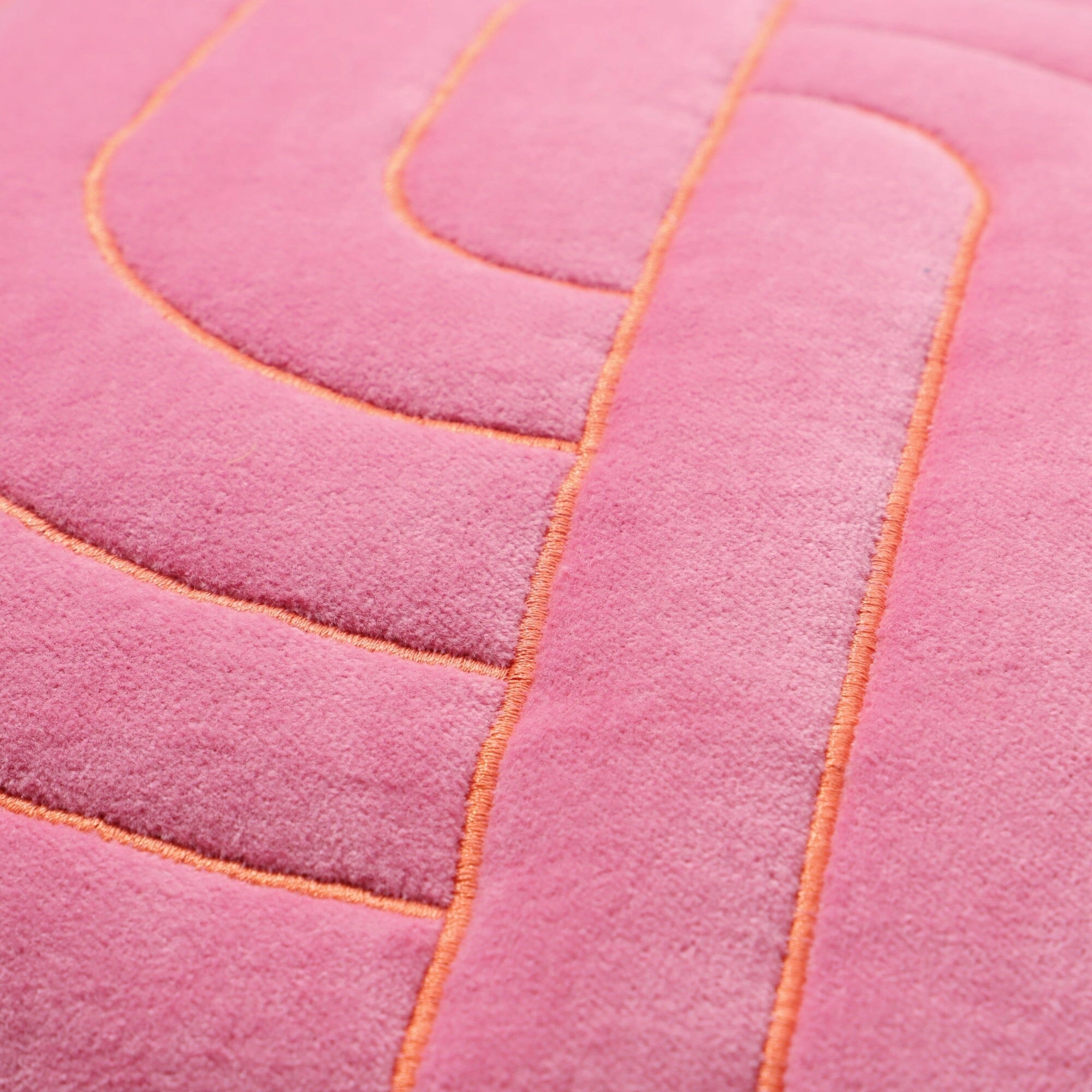 Velvet Quilt Cushion Cover 450 x 450  Pink