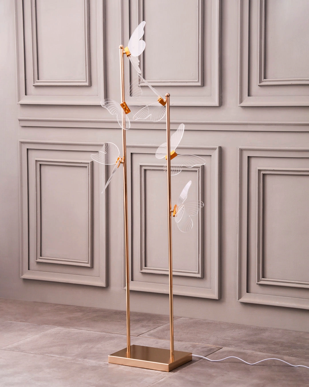 Vertical Floating Butterfly Floor Lamp