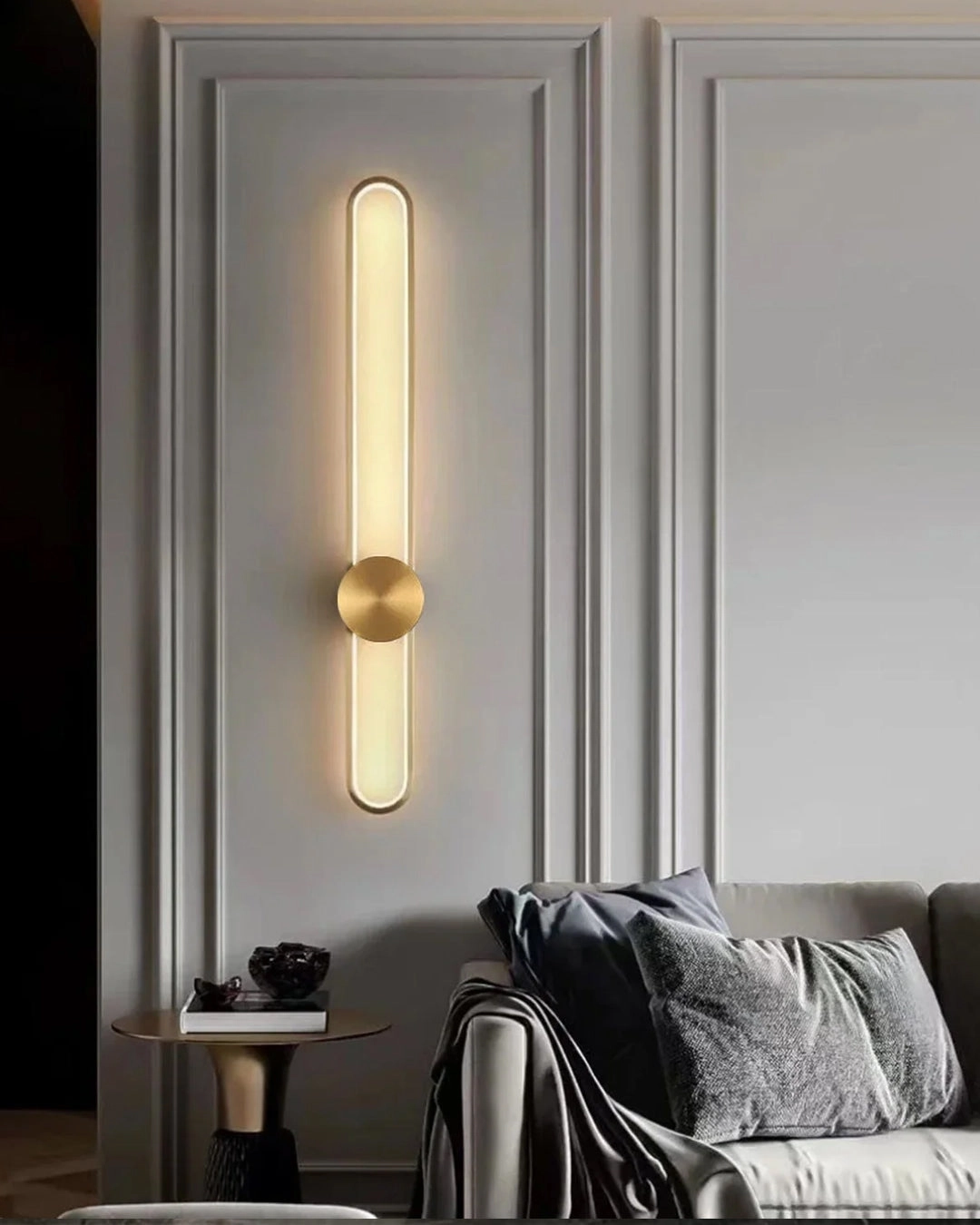 Vertical Oval Wall Light - Goldmodern wall lamp,smart wall lamp