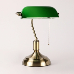 Vintage Bankers Lamp in Greentable lamp,smart table lamp