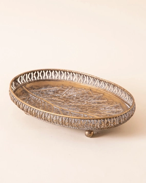 Vintage Birch Leaf Serving Tray - Smallmodern kitchen decor ,kitchen dinner set ,dinnerware 