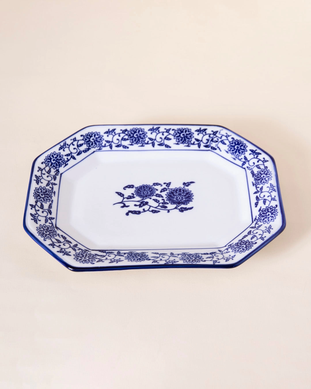 Vintage Blue & White Platter - Small