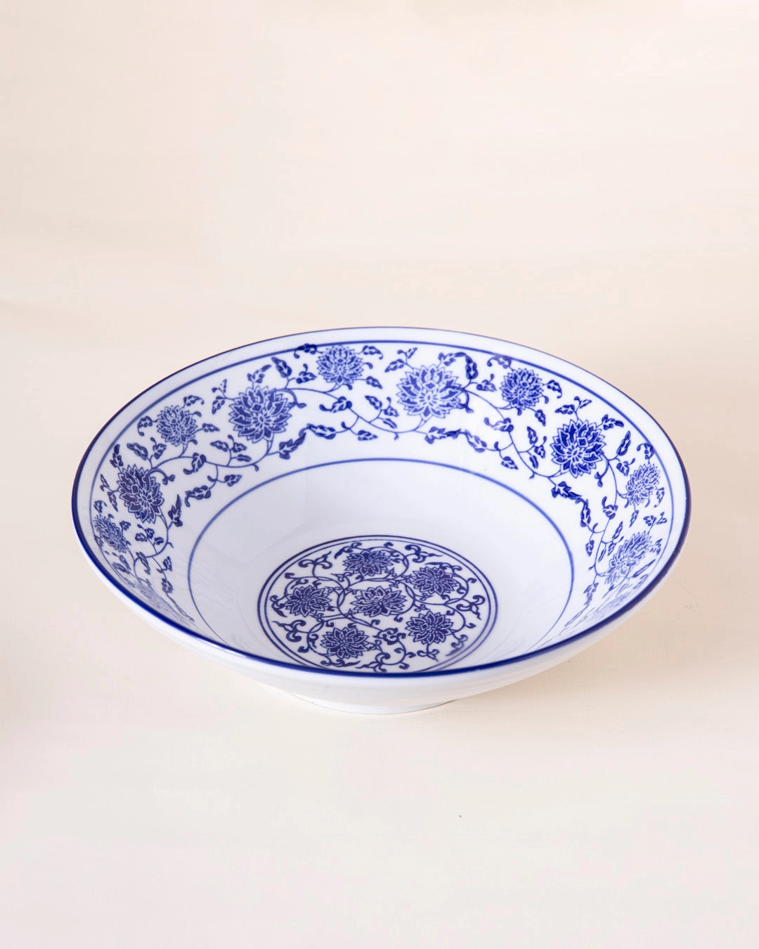 Vintage Blue & White Serving Bowl - Large