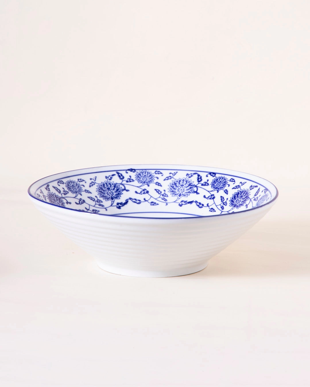 Vintage Blue & White Serving Bowl - Large