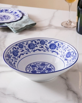 Vintage Blue & White Serving Bowl - Largehome decor ,wall decor 