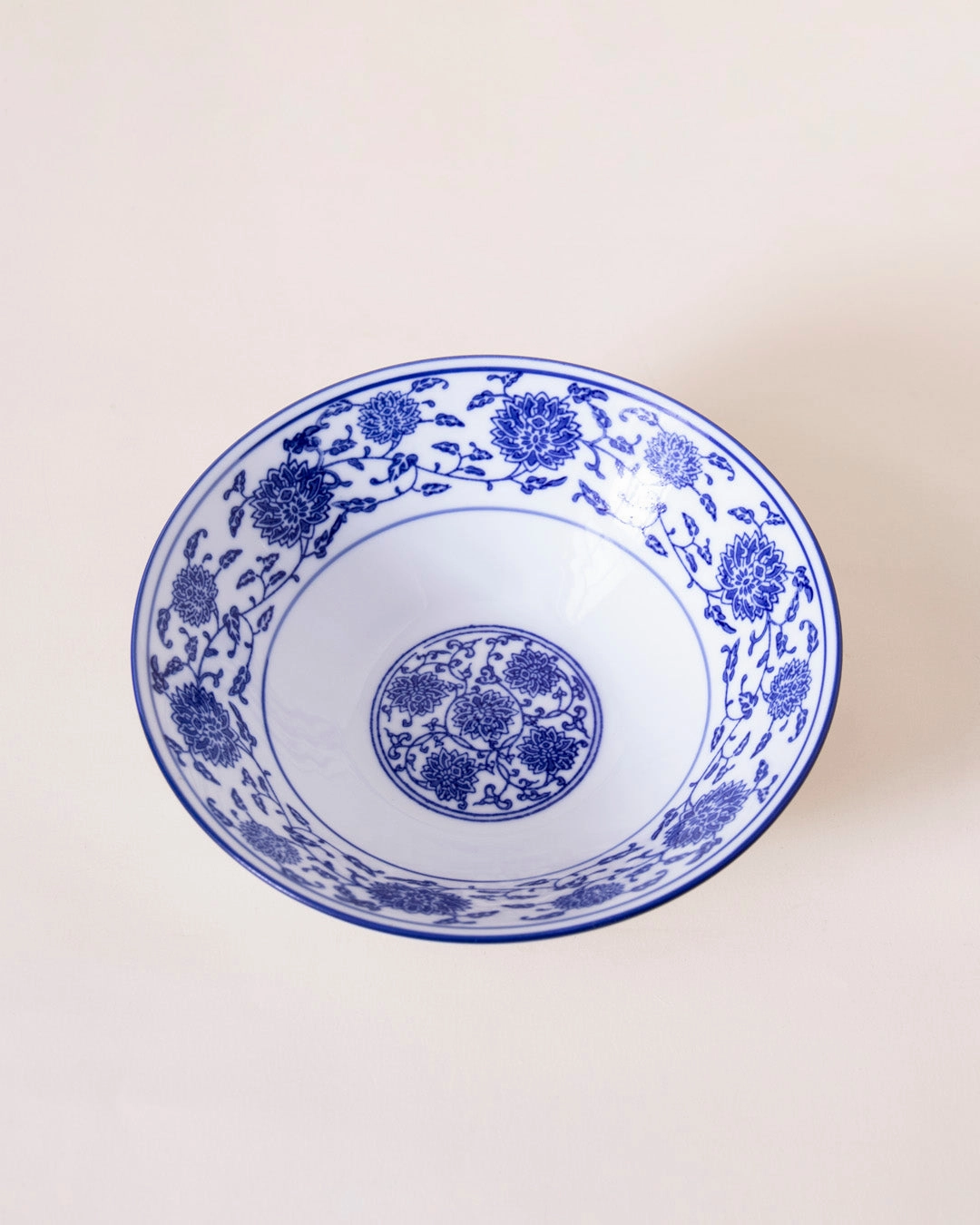 Vintage Blue & White Serving Bowl - Large