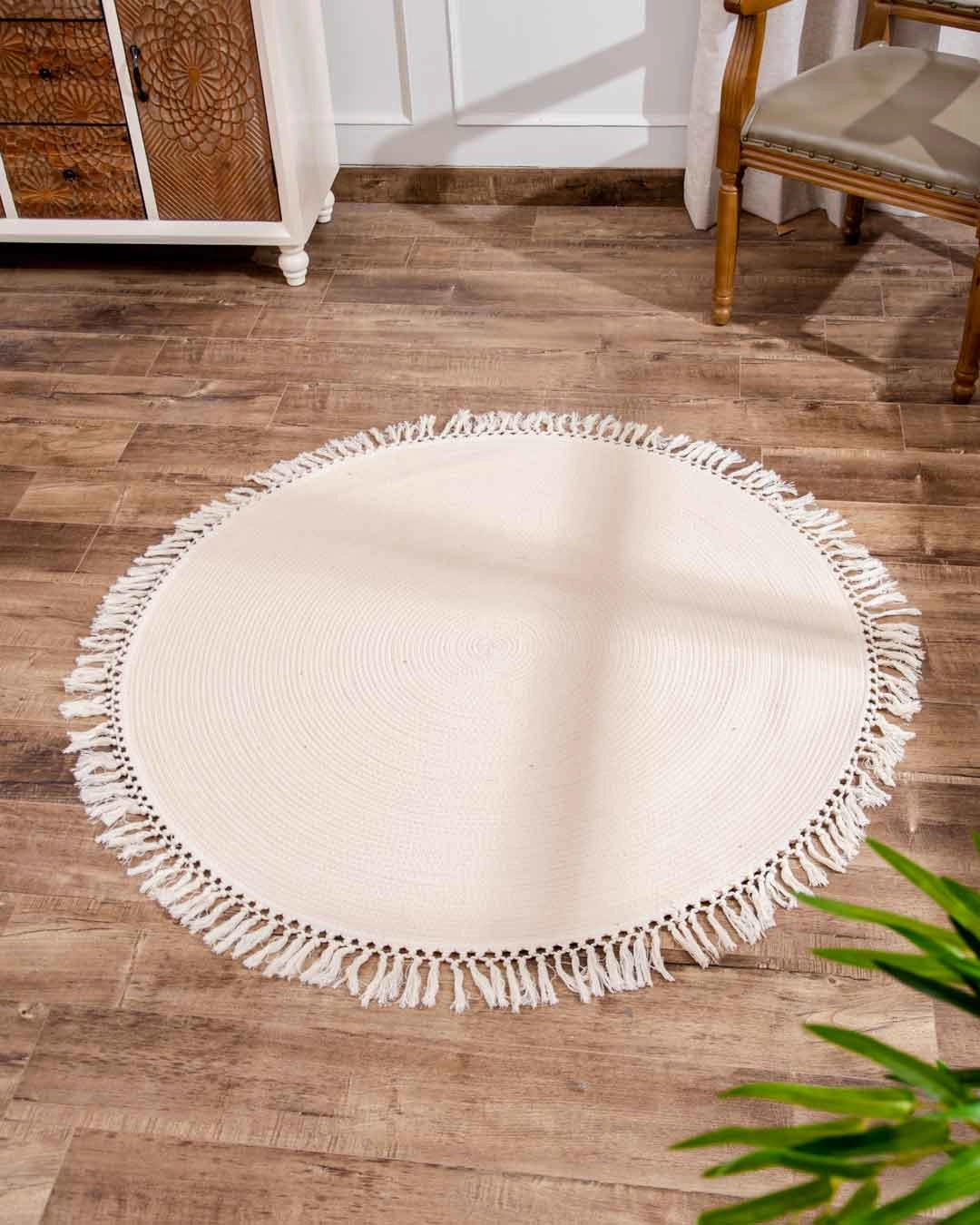 Vintage Bohemian Chic Round Floor Rug