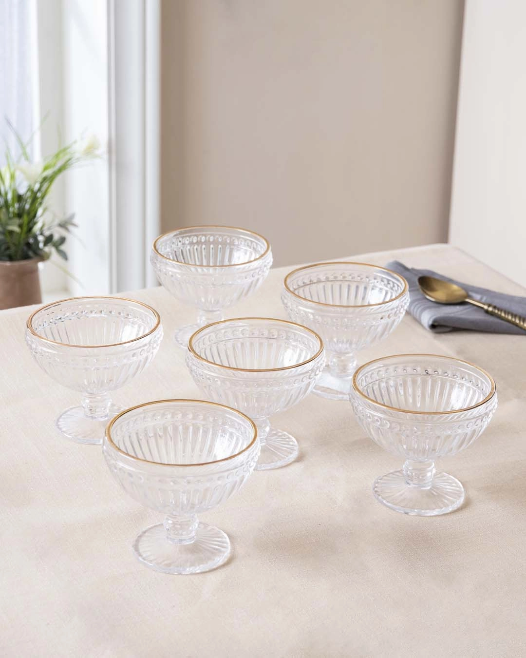 Vintage Cocktail Coupe Clear - Set of 6modern kitchen decor ,kitchen dinner set ,dinnerware 