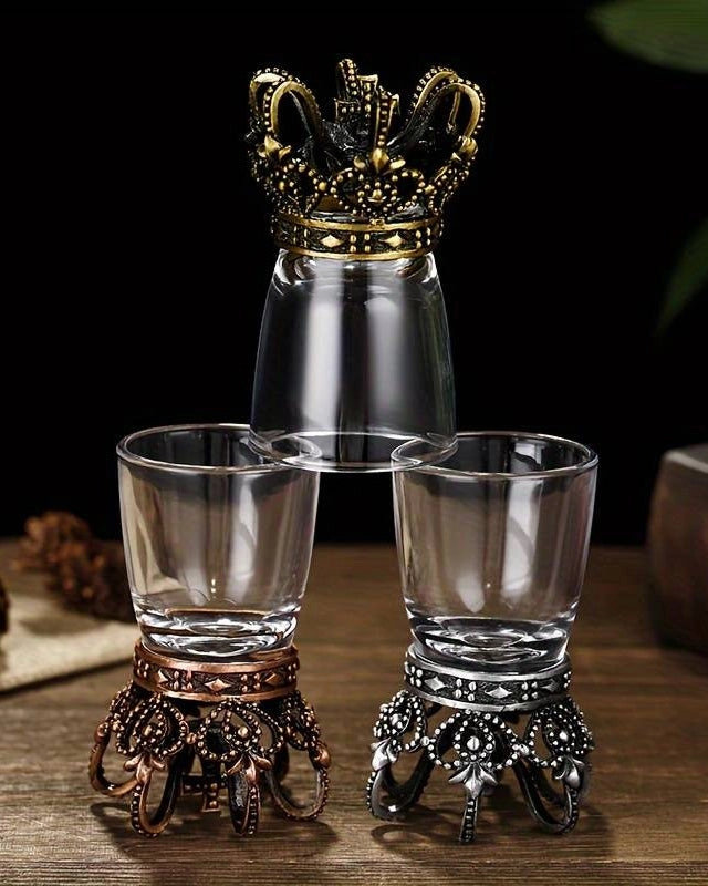 Vintage Crown Shot Glass - Gold