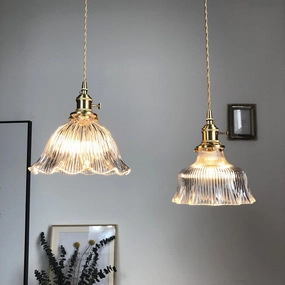 Vintage Glass Blossom Shape Pendant Lighttable lamp,smart table lamp
