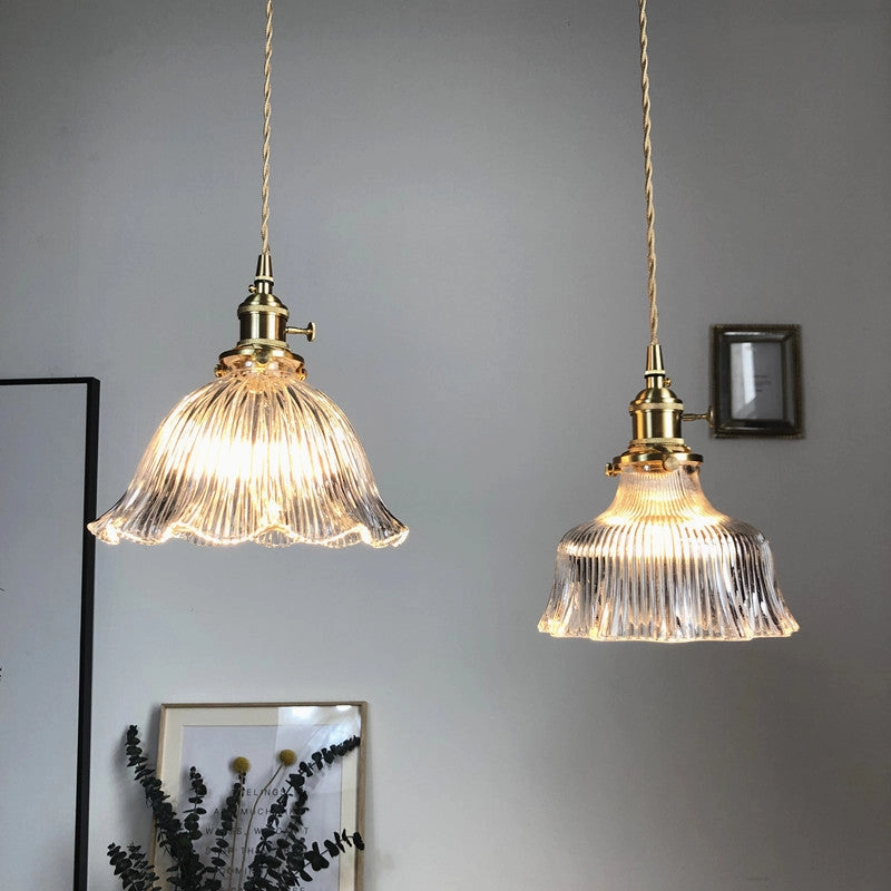 Vintage Glass Blossom Shape Pendant Lighttable lamp,smart table lamp