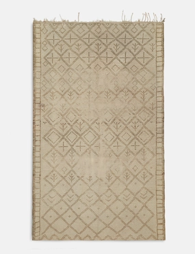 Vintage Moroccan Hand-Knotted Wool Rug No. 16, 5'5" x 9'5"modern color block patchwork rug