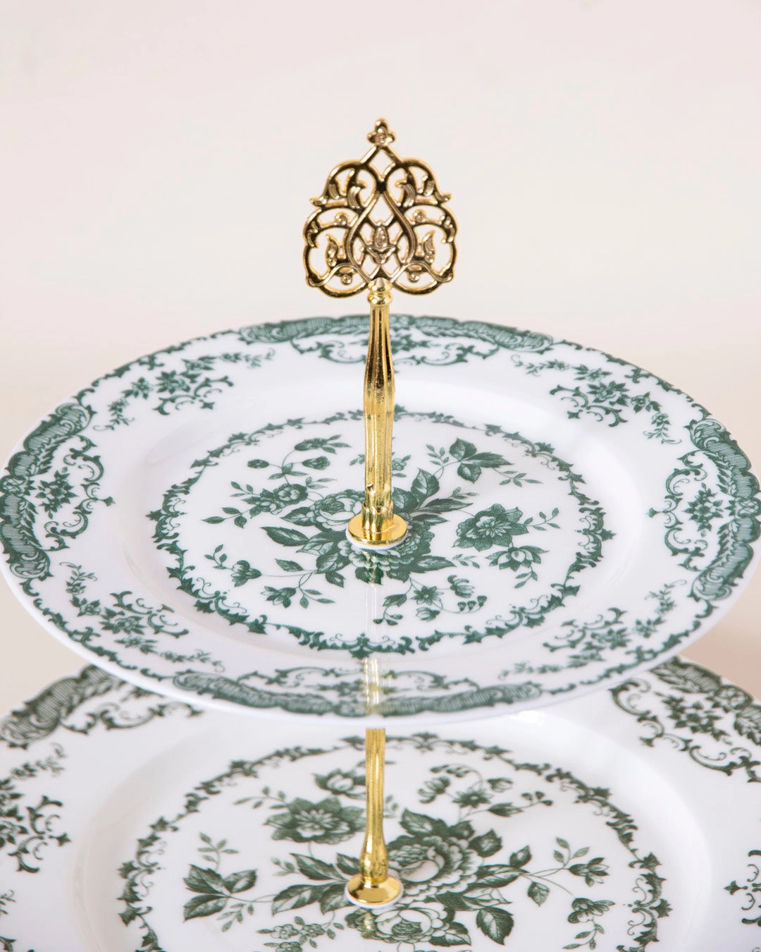 Vintage Rose Charm 2-Tier Cake stand