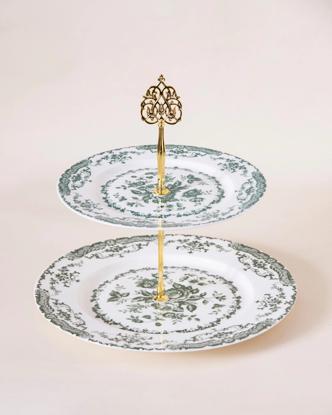 Vintage Rose Charm 2-Tier Cake stand