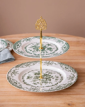 Vintage Rose Charm 2-Tier Cake standmodern kitchen decor ,kitchen dinner set ,dinnerware 
