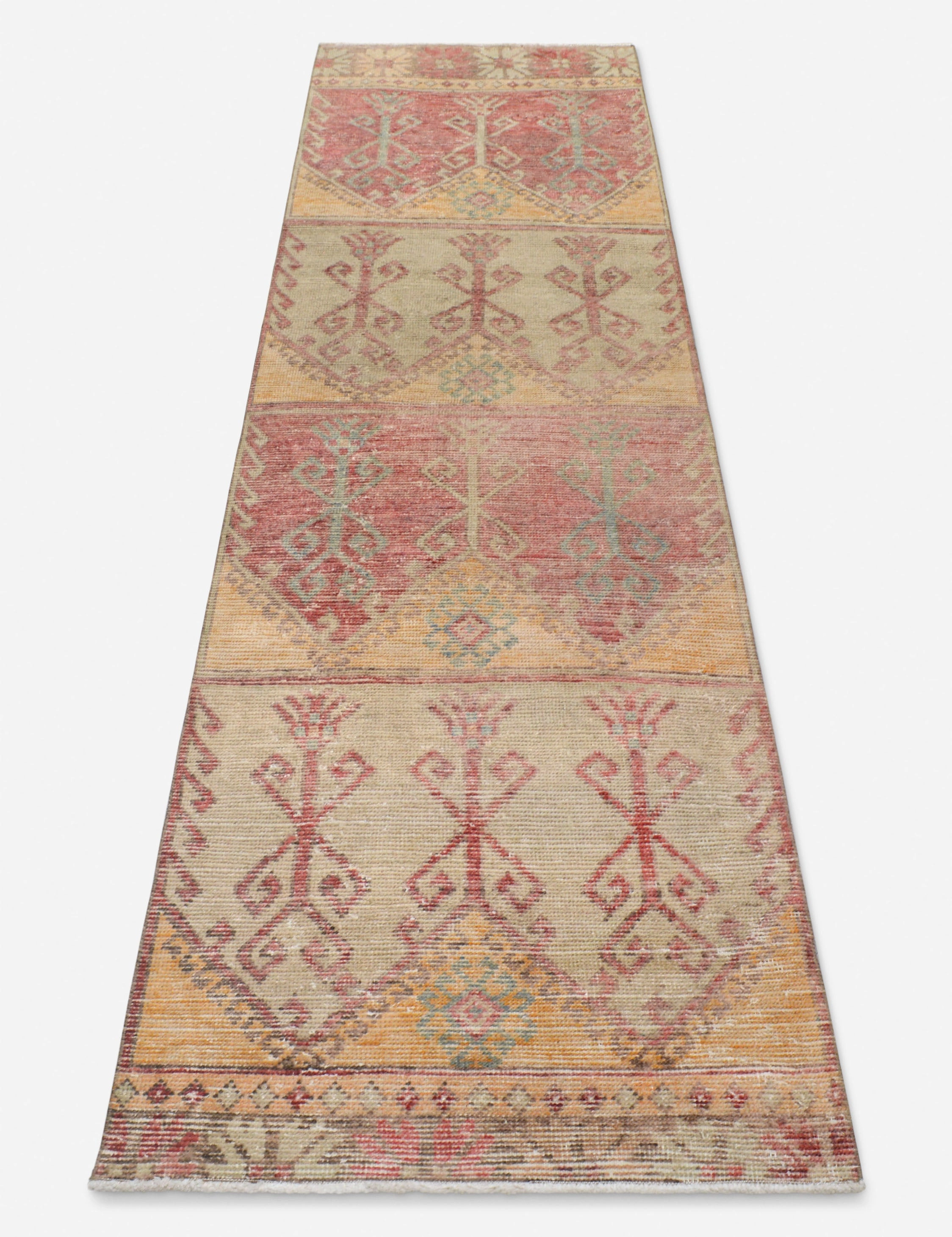 Vintage Turkish Hand-Knotted Wool Runner Rug No. 267, 3' x 11'8"