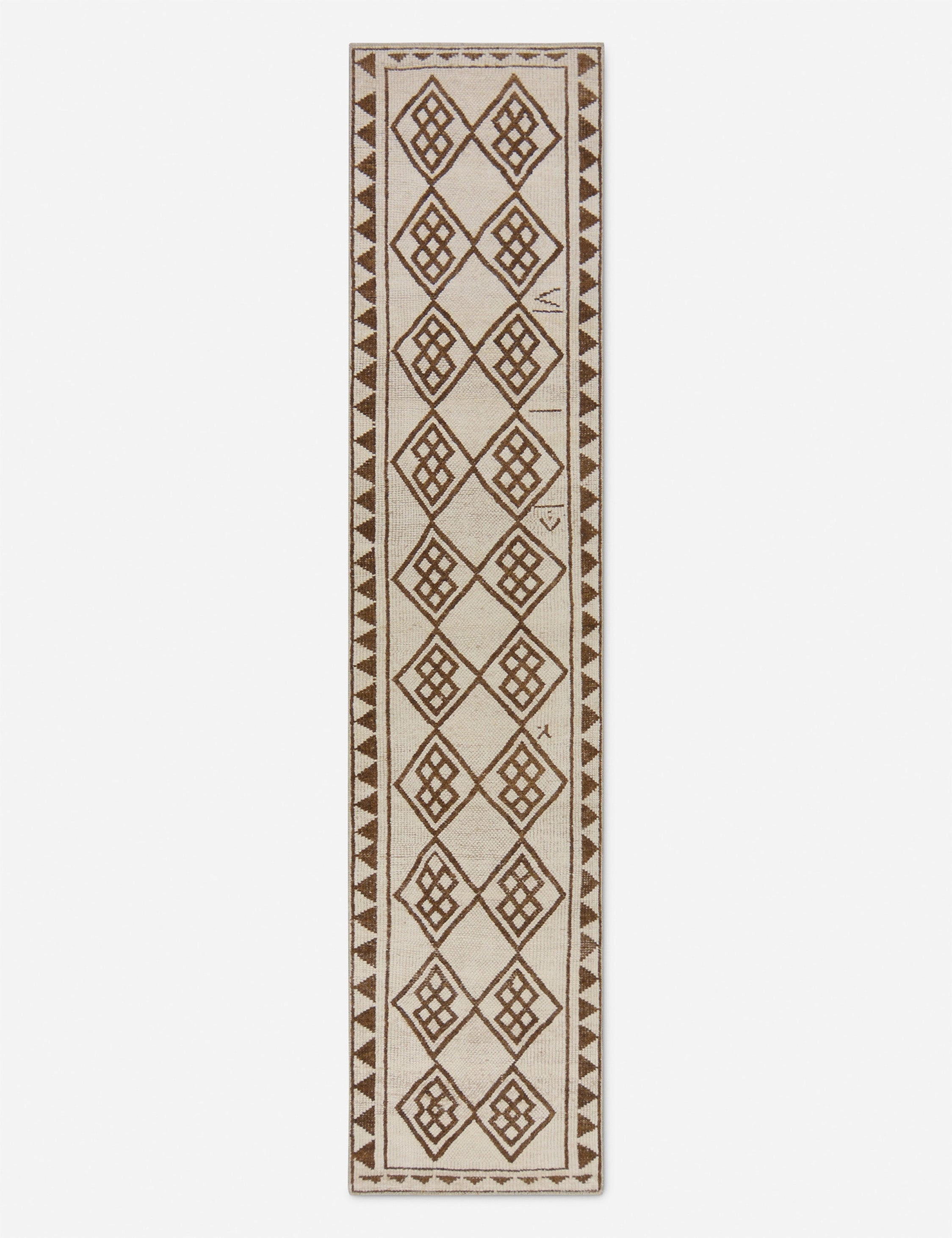 Vintage Turkish Hand-Knotted Wool Runner Rug No. 272, 2'7" x 11'4"modern color block patchwork rug