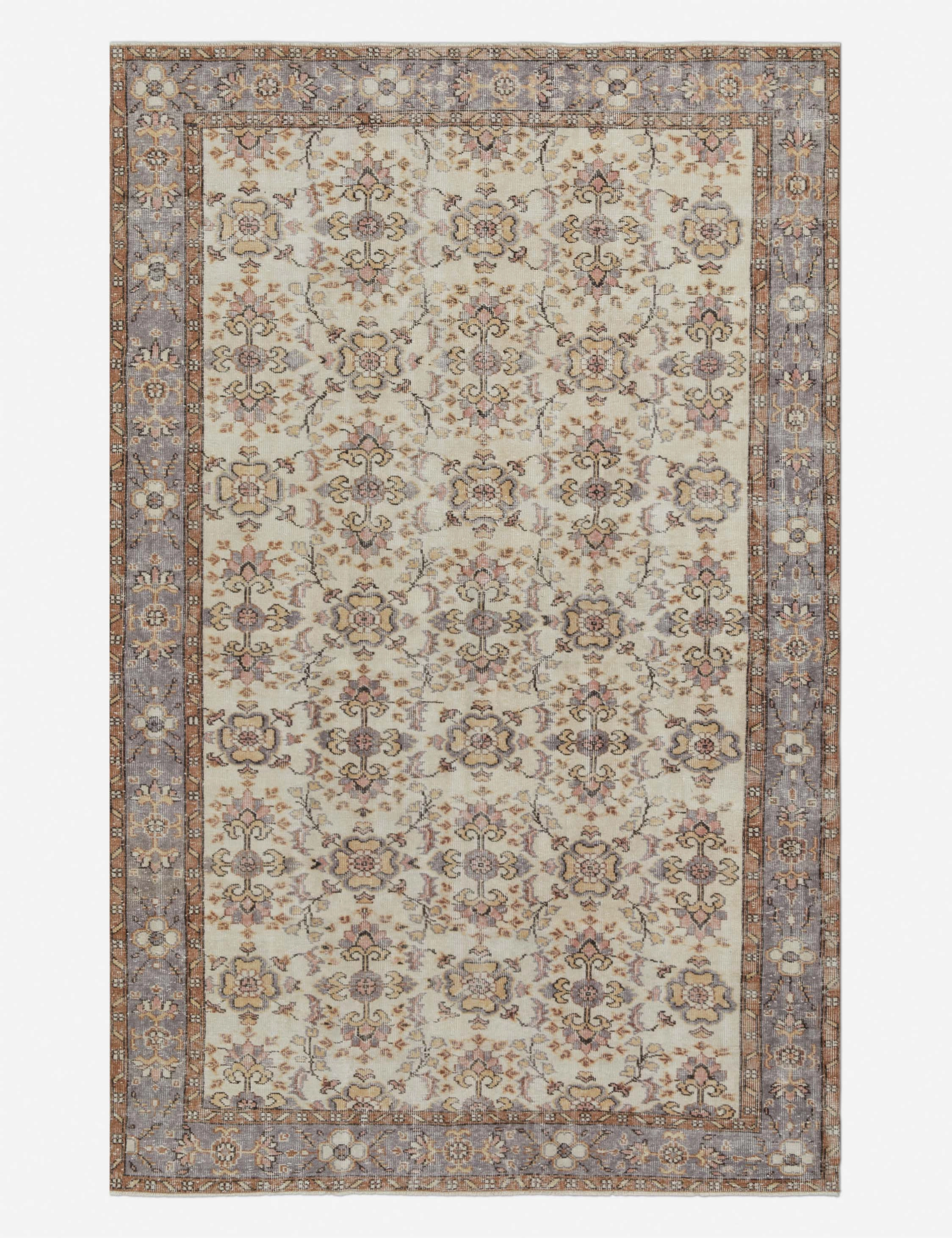 Vintage Turkish Rug No. 146, 6'3" x 10'modern color block patchwork rug