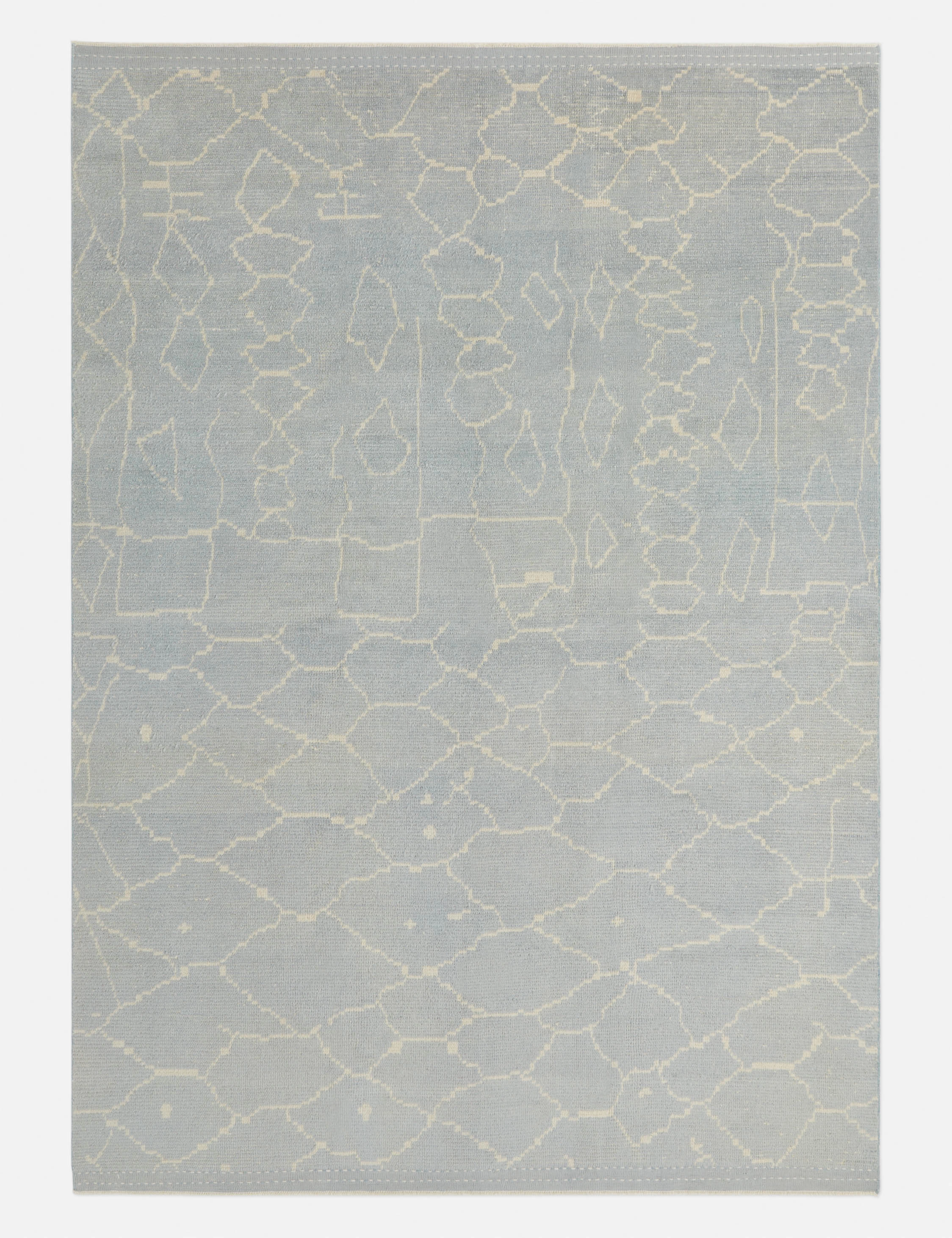 Vintage Wool Moroccan Rug No. 42, 7'5" x 10'9"modern color block patchwork rug
