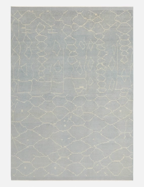 Vintage Wool Moroccan Rug No. 42, 7'5" x 10'9"modern color block patchwork rug