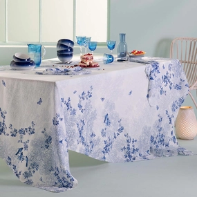 Voliere Bleu Tablecloth - 61"x102"nordic style desktop ornaments