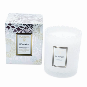 Voluspa Mokara Scallop Glass Candlebedding sets ,throw blankets 