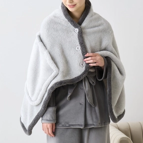 Warm Fleece 4Way Poncho Greybedding sets ,throw blankets 