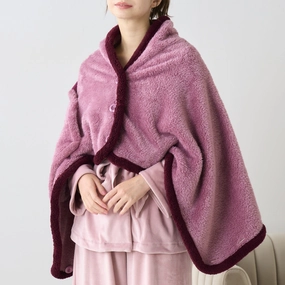 Warm Fleece 4Way Poncho Purplebedding sets ,throw blankets 