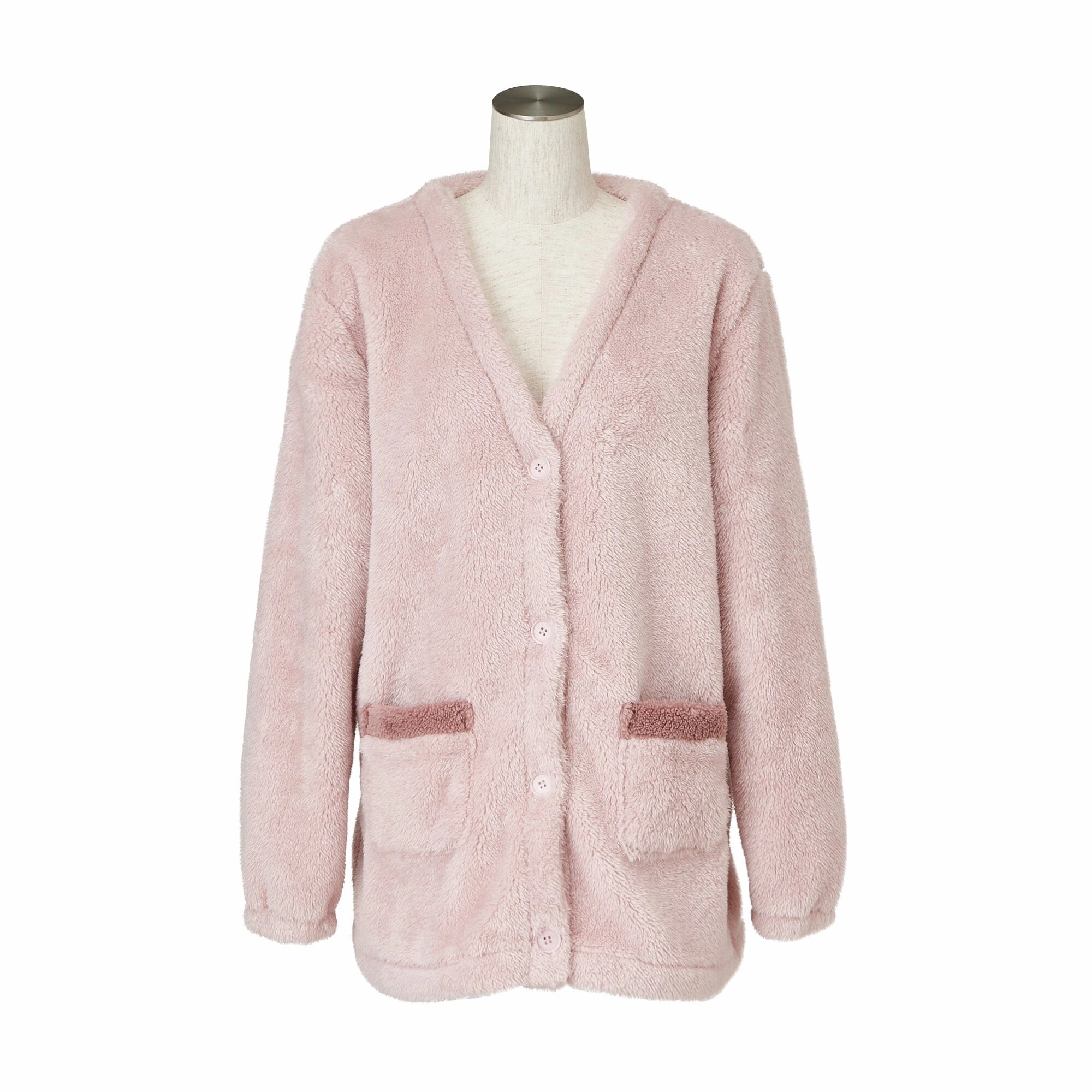 Warm Fleece Cardigan  Pink