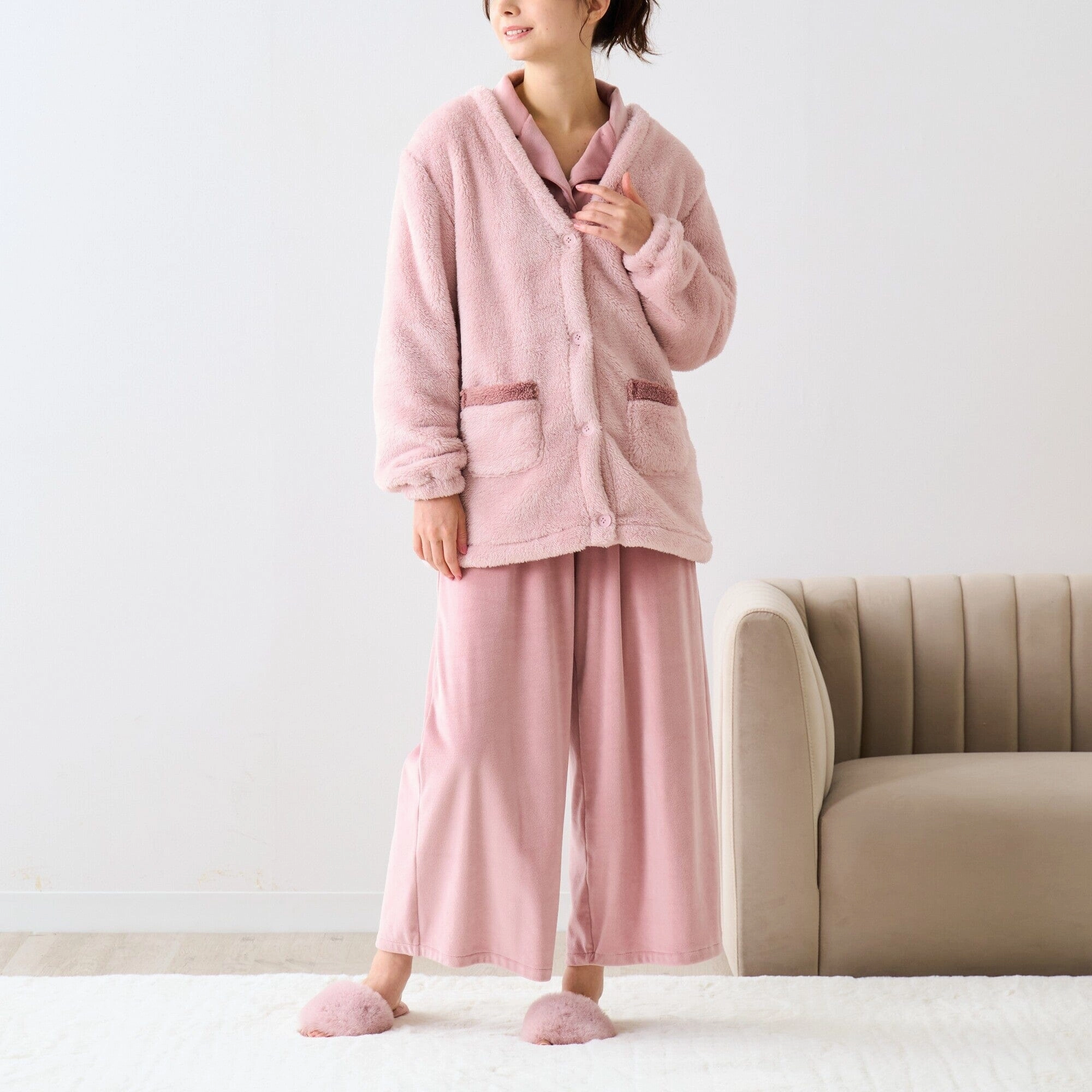 Warm Fleece Cardigan  Pinkbedding sets ,throw blankets 