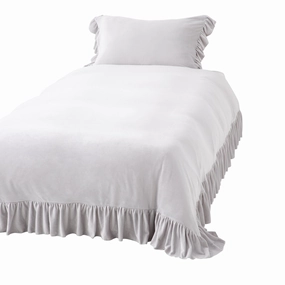 Warmy Argan Oil Frill Comforter Case  Single Greybedding sets ,throw blankets 