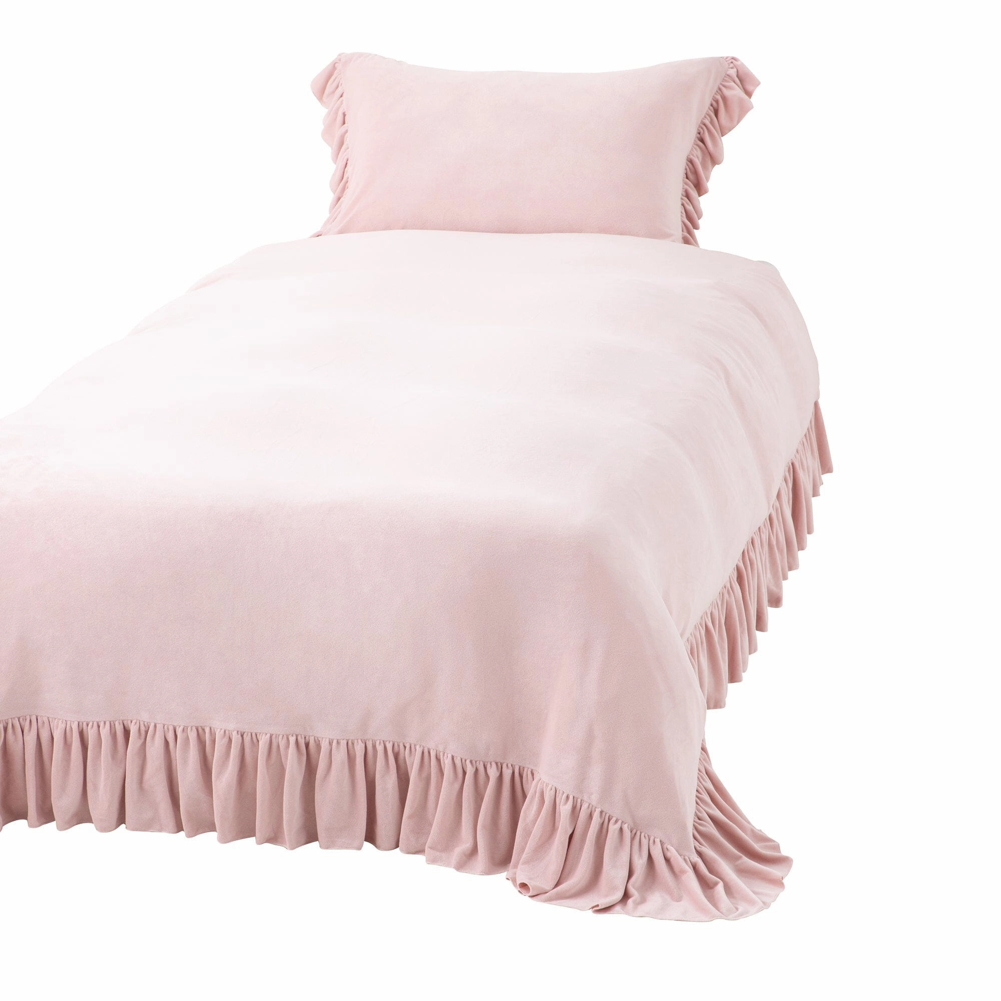 Warmy Argan Oil Frill Comforter Case  Single Pinkbedding sets ,throw blankets 
