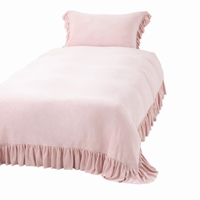 Warmy Argan Oil Frill Comforter Case  Single Pinkbedding sets ,throw blankets 