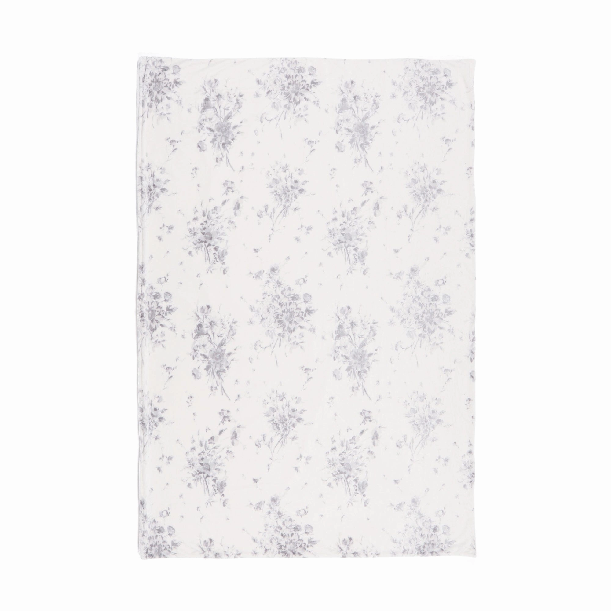 WARMY Botanical Flower Comforter Case Single Grey