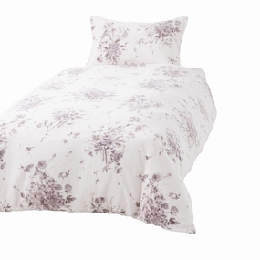 WARMY Botanical Flower Comforter Case Single Greybedding sets ,throw blankets 