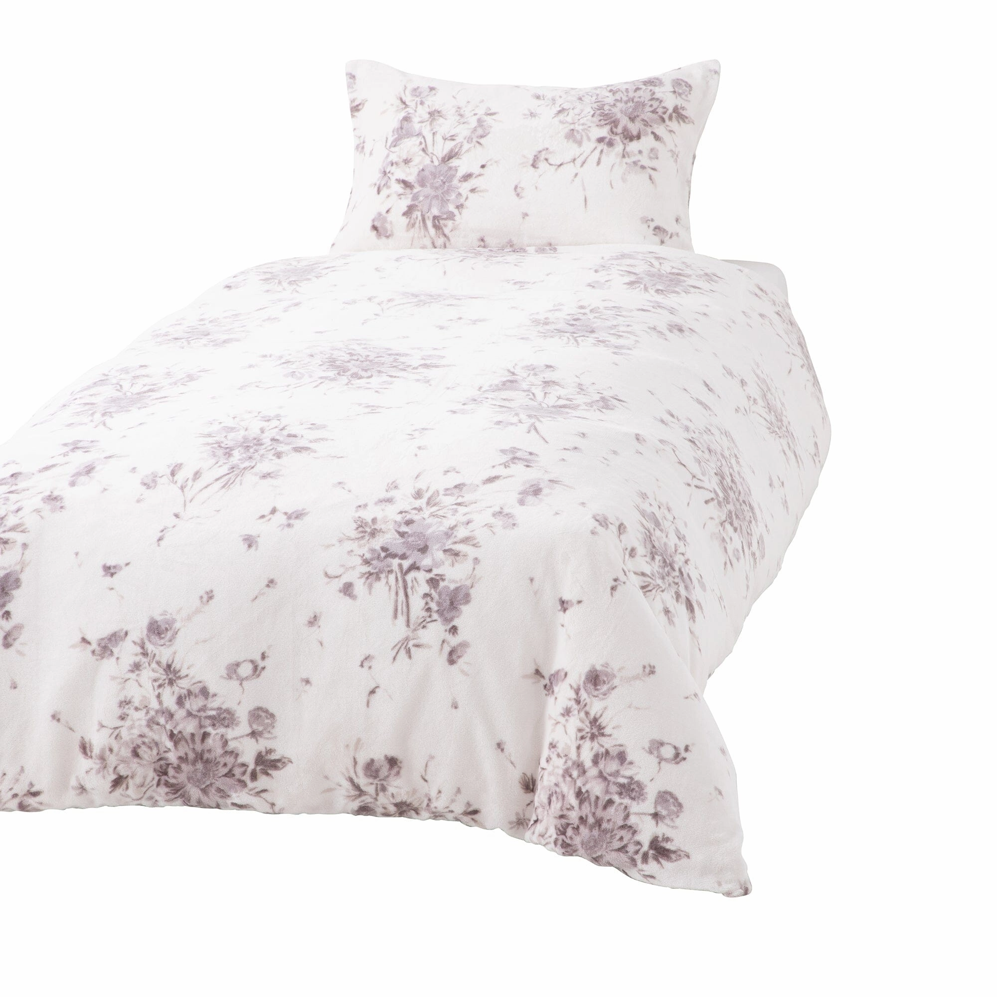 WARMY Botanical Flower Comforter Case Single Greybedding sets ,throw blankets 