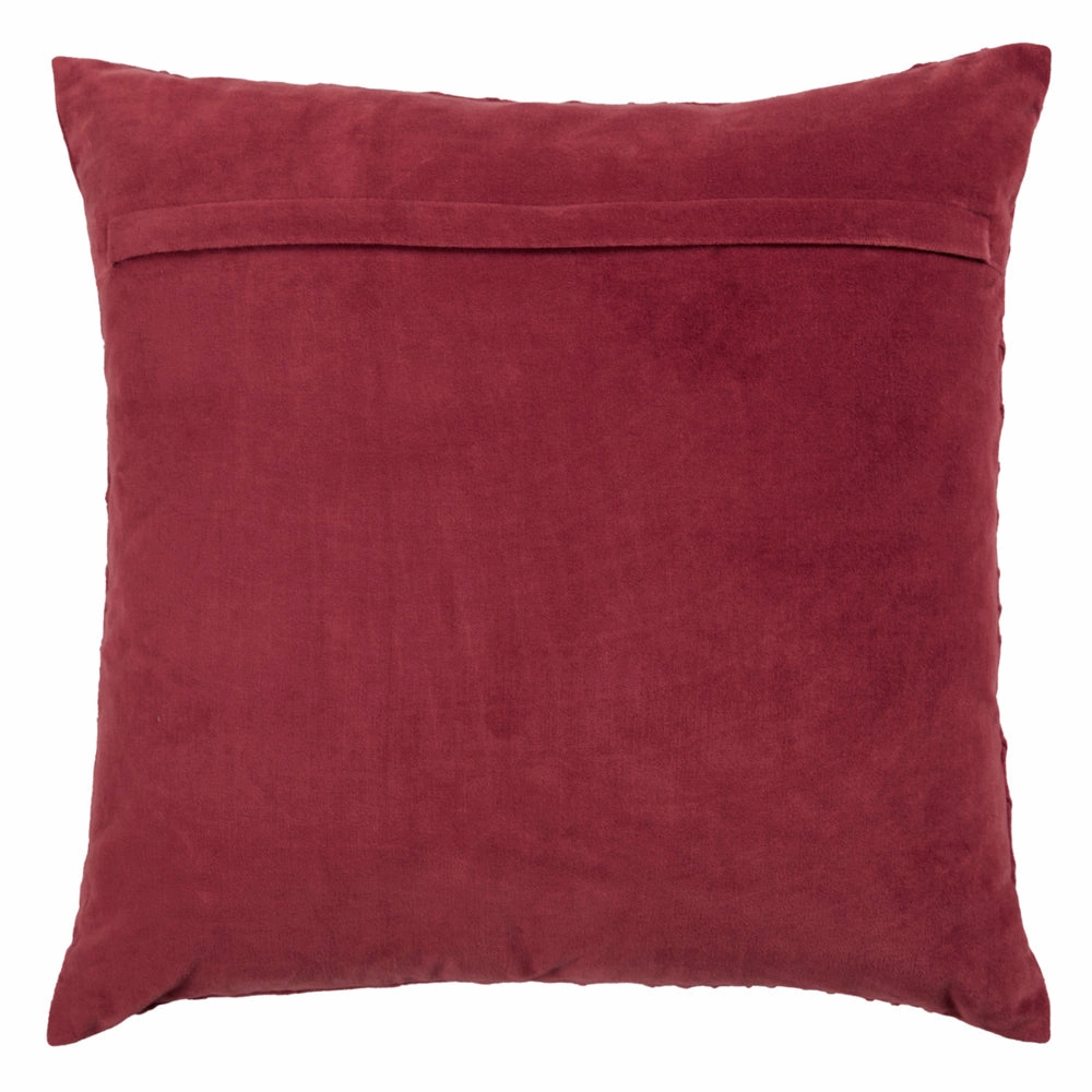 Waterfall Embroidered Feather Cushion Pomegranate