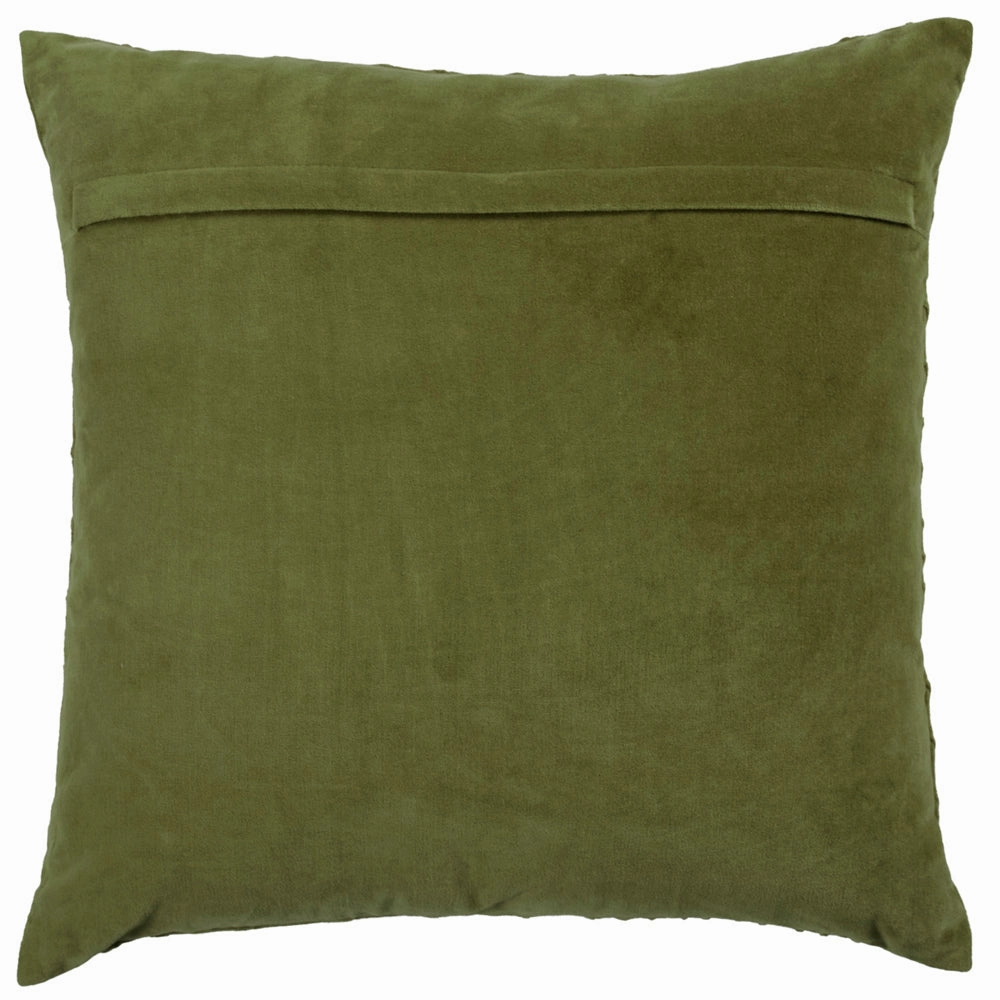 Waterfall Embroidered Feather Cushion Sage