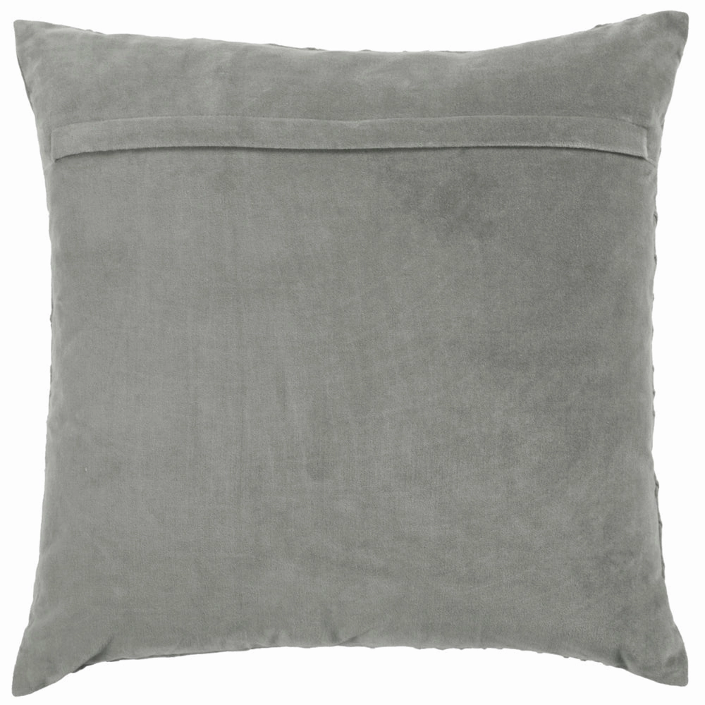 Waterfall Embroidered Feather Cushion Steel