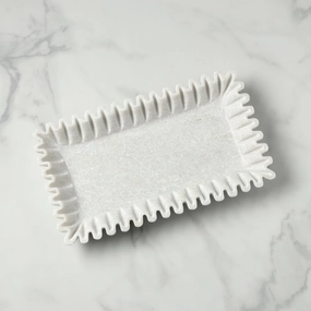 Waterloo Artisan Crafted Wavy Marble Plattermultipurpose serving tray