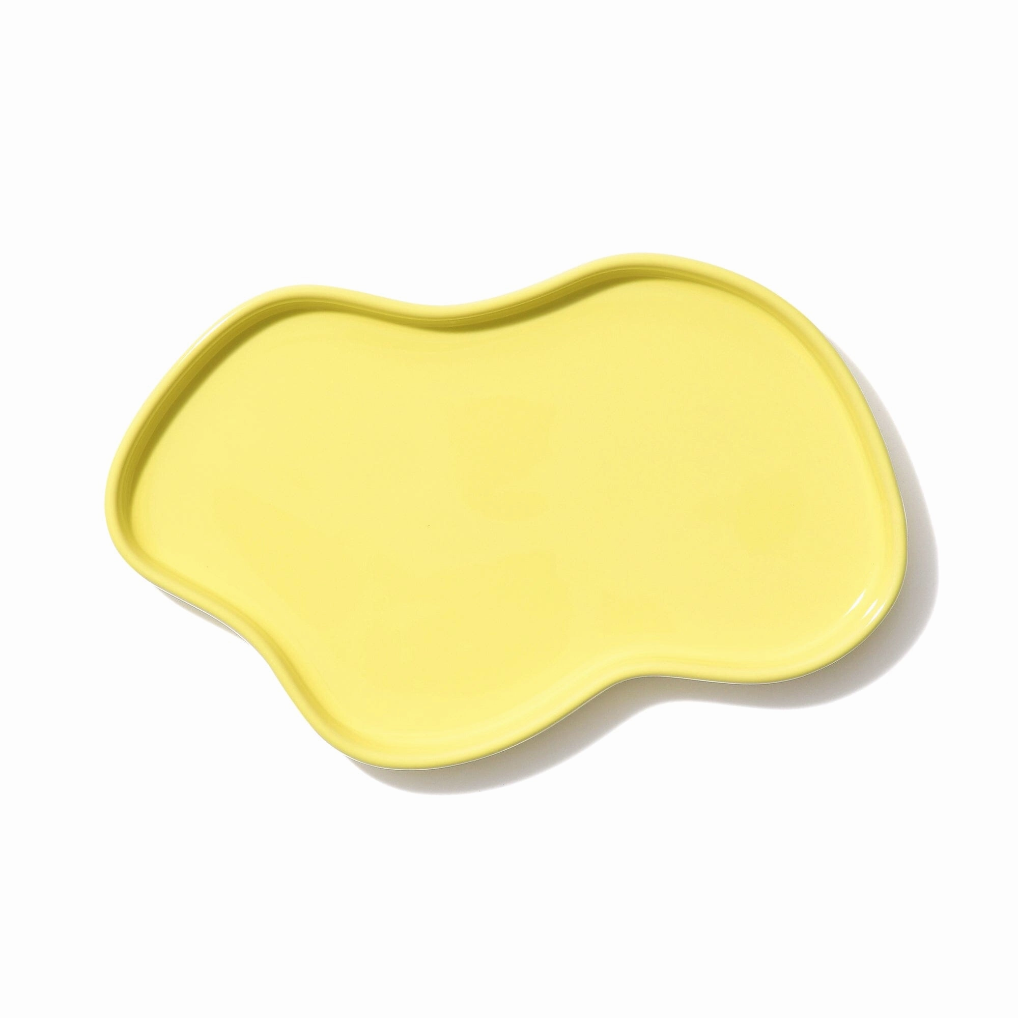 Wave Plate Yellowhand-painted ceramic bowl