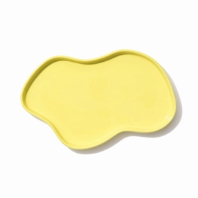 Wave Plate Yellowhand-painted ceramic bowl