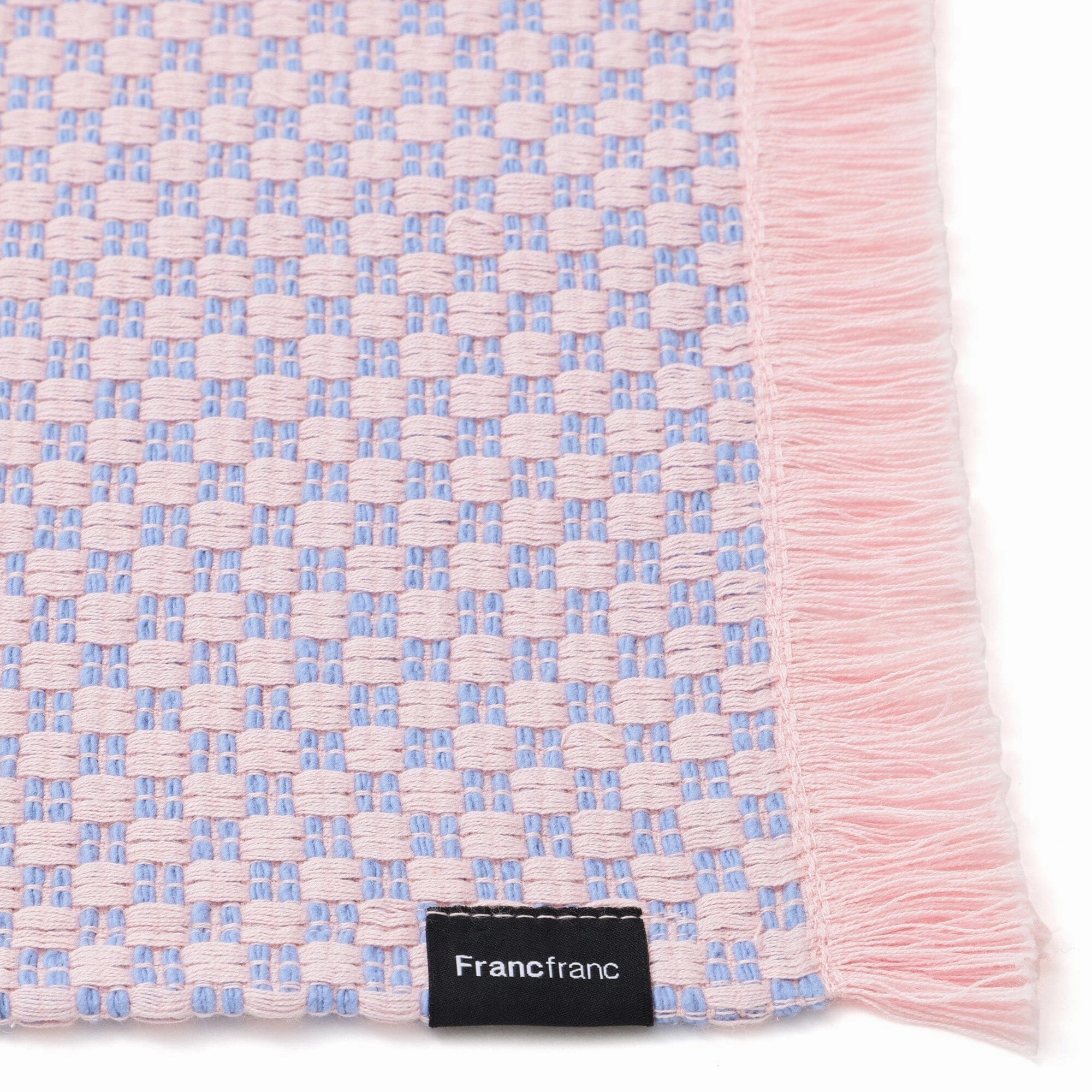 Weave Lunch Mat Checkered Pink X Blue