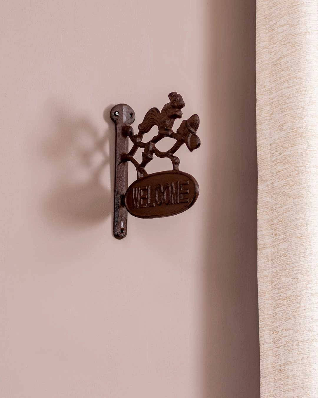 Welcome - Cast Iron Wall Mounted Sign