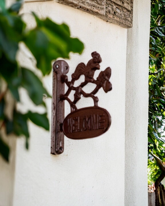 Welcome - Cast Iron Wall Mounted Sign